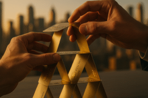 hands-making-a-home-using-stack-of-cards